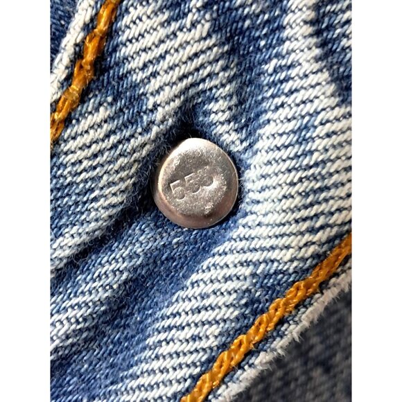 Vintage 90s Levis 501 Made in USA W40 L32 LIght Wash Whiskered Fade 553 Factory - Picture 11 of 11